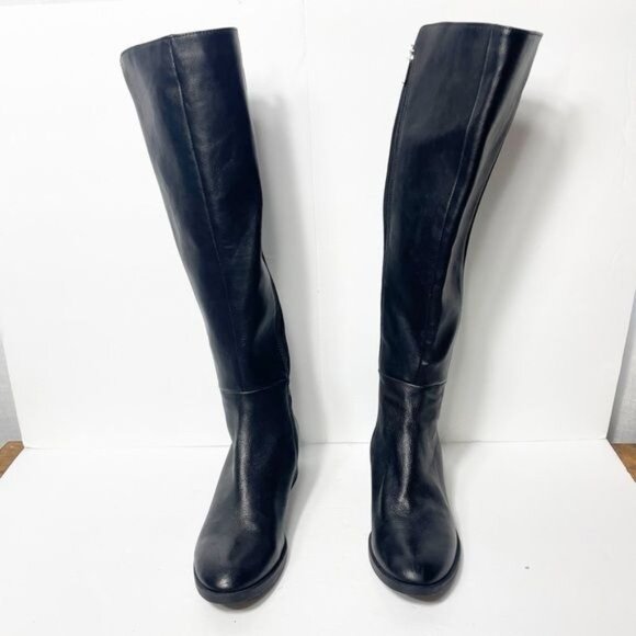 Kenneth Cole Lina Tall Black Leather Boots Women’s Elegant Western Size 8 NWT - Picture 4 of 10
